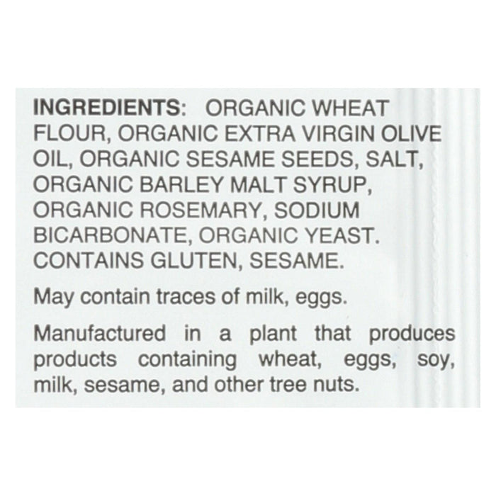 Suzie's Organic Saltines - Rosemary And Sesame - Case Of 12 - 8.8 Oz.