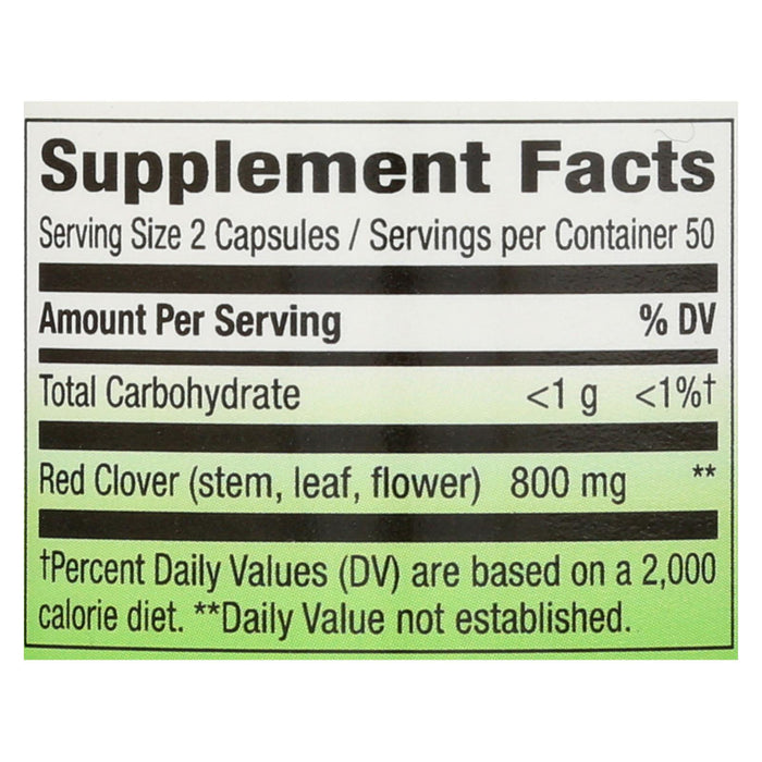 Nature's Way Red Clover Blossom And Herb - 100 Capsules