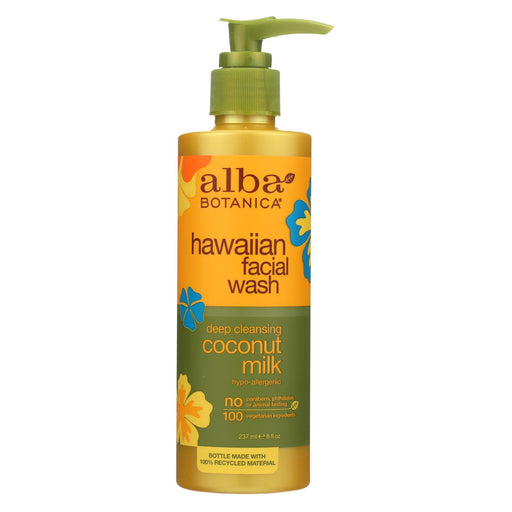 Alba Botanica Hawaiian Facial Wash Coconut Milk - 8 Fl Oz