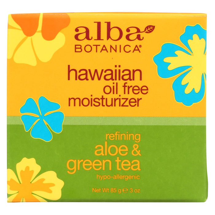 Alba Botanica Hawaiian Aloe And Green Tea Moisturizer Oil-free - 3 Oz