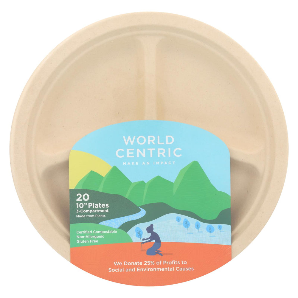 World Centric Compartment Plate - Case Of 12 - 20 Count