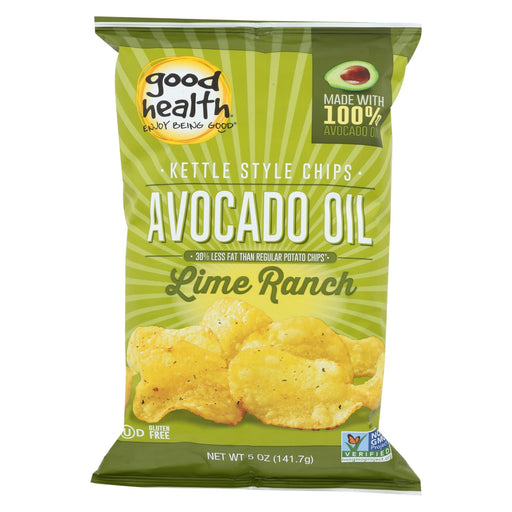 Good Health Kettle Chips - Avocado Oil Lime Ranch - Case Of 12 - 5 Oz.