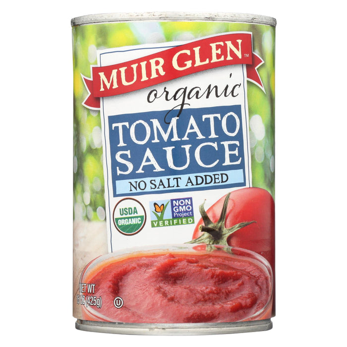 Muir Glen Tomato Sauce, No Salt Added, - Tomato - Case Of 12 - 15 Fl Oz.