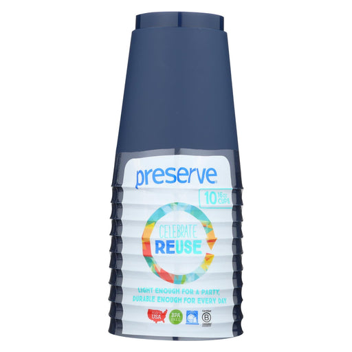 Preserve On The Go Cups - Midnight Blue - Case Of 12 - 10 Packs - 16 Oz