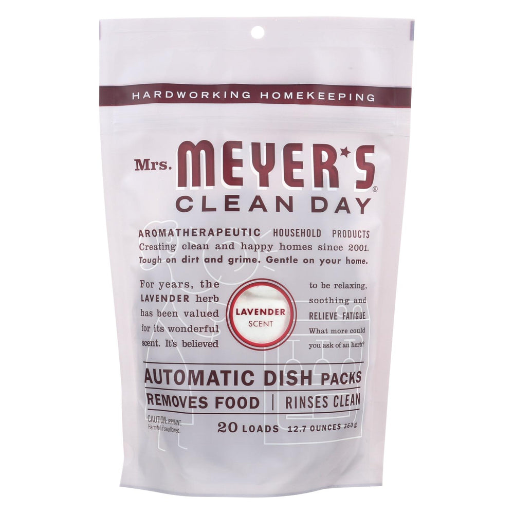 Mrs. Meyer's Clean Day - Automatic Dishwasher Packs - Lavender - Case Of 6 - 12.7 Oz