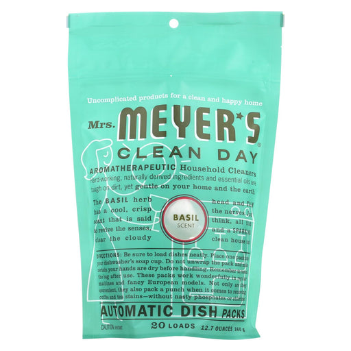 Mrs. Meyer's Clean Day - Automatic Dishwasher Packs - Basil - Case Of 6 - 12.7 Oz