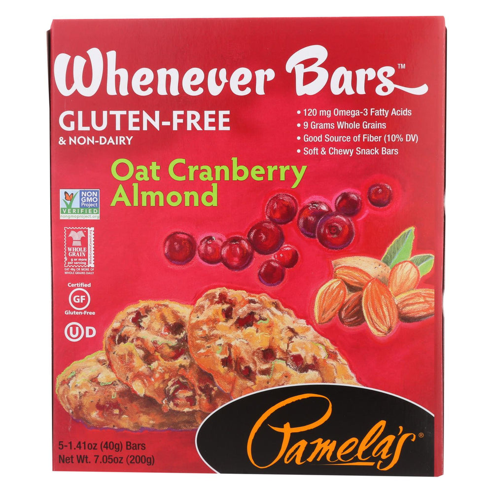 Pamela's Products Oat Chocolate Chip Whenever Bars - Peanut Butter - Case Of 6 - 1.41 Oz.