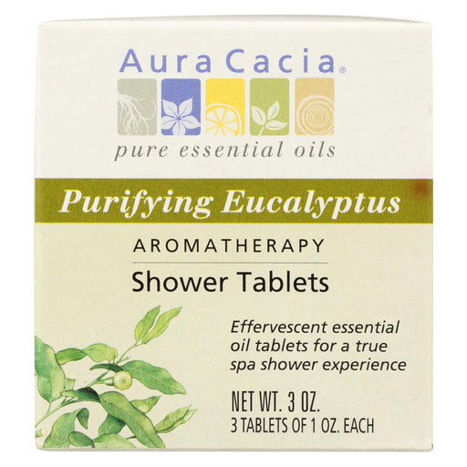 Aura Cacia Purifying Aromatherapy Shower Tablets Eucalyptus - 3 Tablets