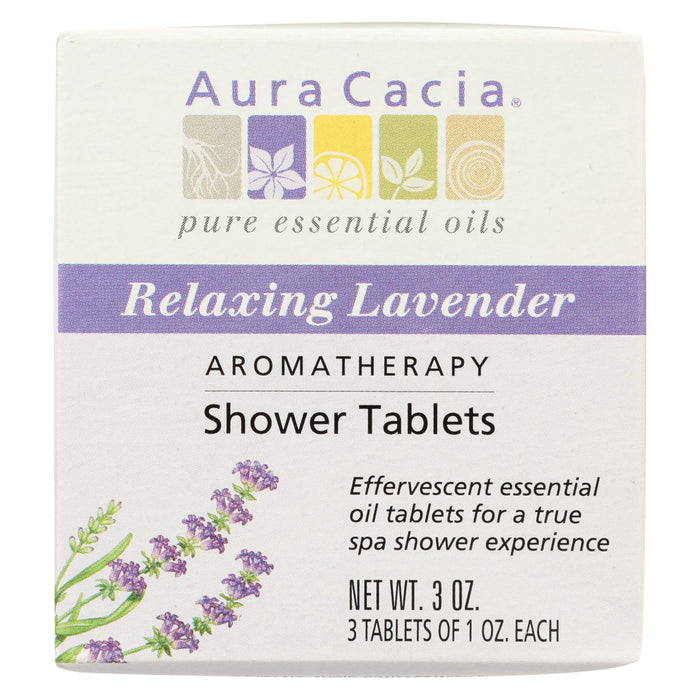 Aura Cacia Aromatherapy Shower Tablets Relaxing Lavender - 3 Tablets