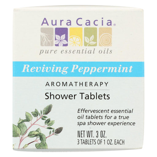 Aura Cacia Reviving Aromatherapy Shower Tablets Peppermint - 3 Tablets