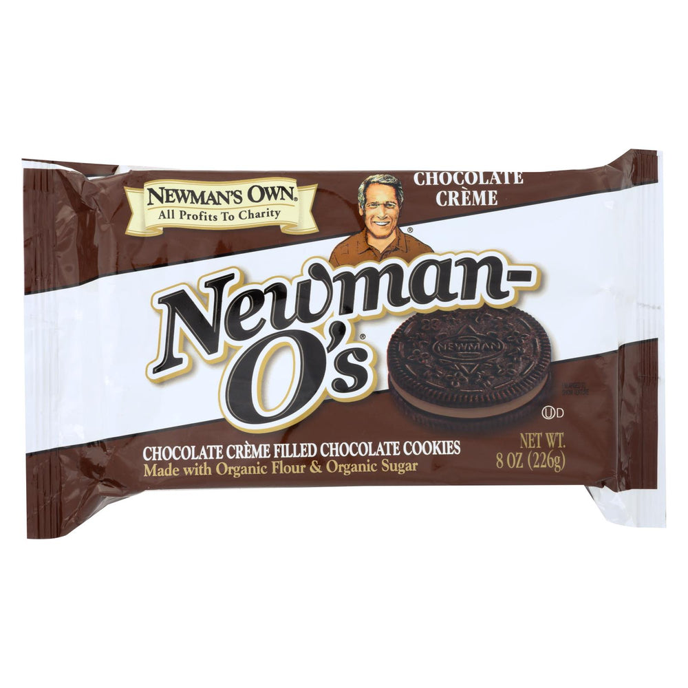 Newman's Own Organics Creme Filled Chocolate Cookies - Chocolate - Case Of 6 - 8 Oz.