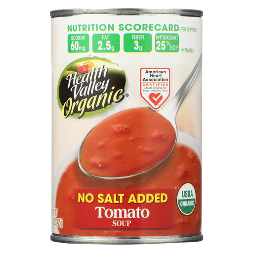 Health Valley Organic Soup - Tomato, No Salt Added - Case Of 12 - 15 Oz.