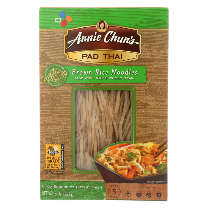 Annie Chun's Pad Thai Brown Rice Noodles - Case Of 6 - 8 Oz.