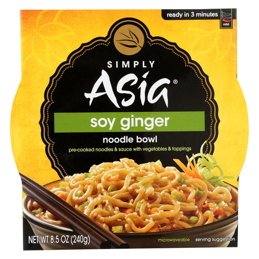 Simply Asia Noodle Bowl - Soy Ginger - Case Of 6 - 8.5 Oz.