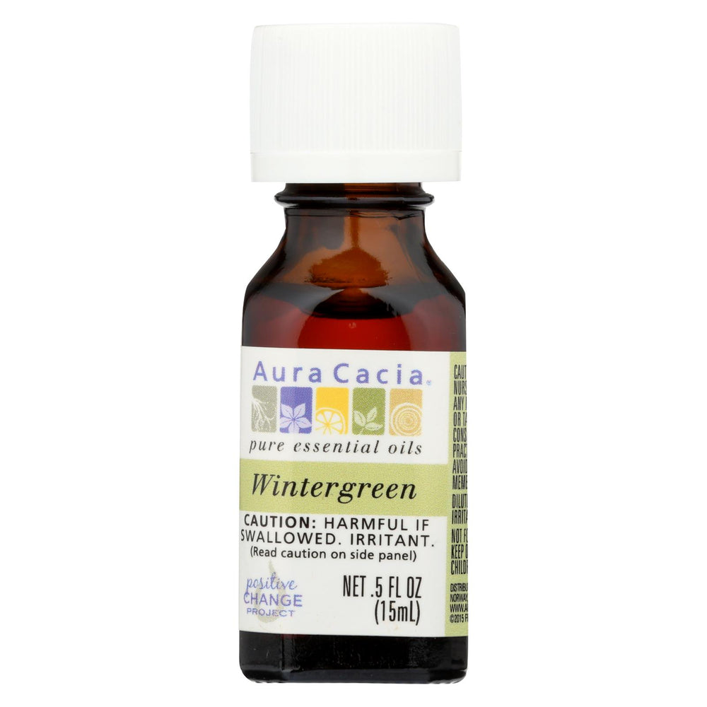Aura Cacia Pure Essential Oil Wintergreen - 0.5 Fl Oz