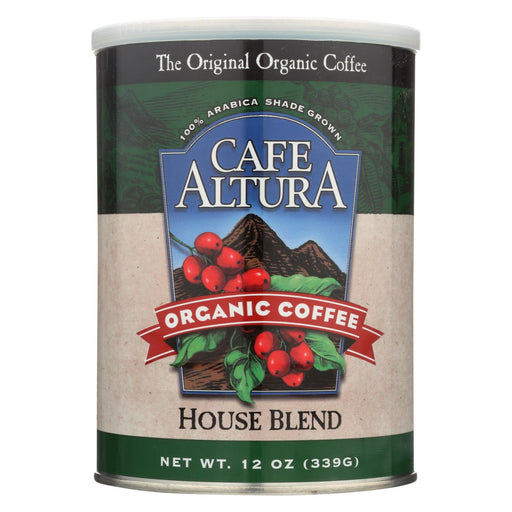 Cafe Altura Organic Ground Coffee - House Blend - Case Of 6 - 12 Oz.