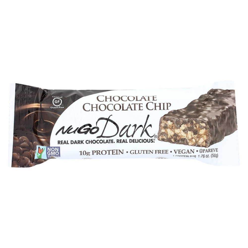 Nugo Nutrition Bar - Dark - Chocolate Chocolate Chip - 50 G - Case Of 12