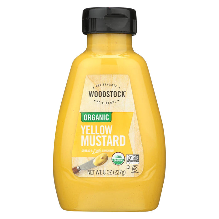 Woodstock Organic Mustard - Yellow - Case Of 12 - 8 Oz.