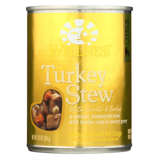 Wellness Pet Products Dog Food - Turkey With Barley And Carrots - Case Of 12 - 12.5 Oz.