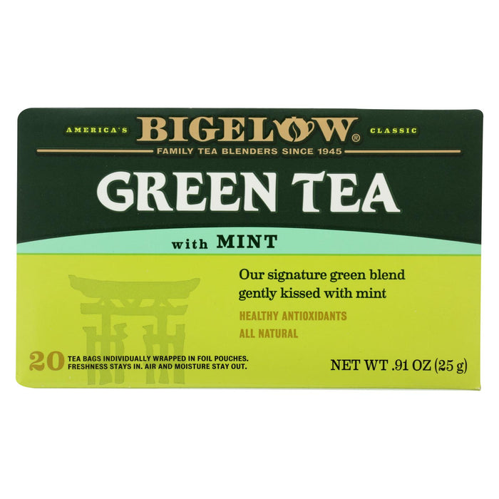 Bigelow Tea Green Tea - With Mint - Case Of 6 - 20 Bag