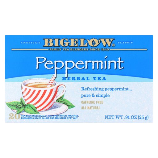 Bigelow Tea Purely Peppermint Tea - Case Of 6 - 20 Bag