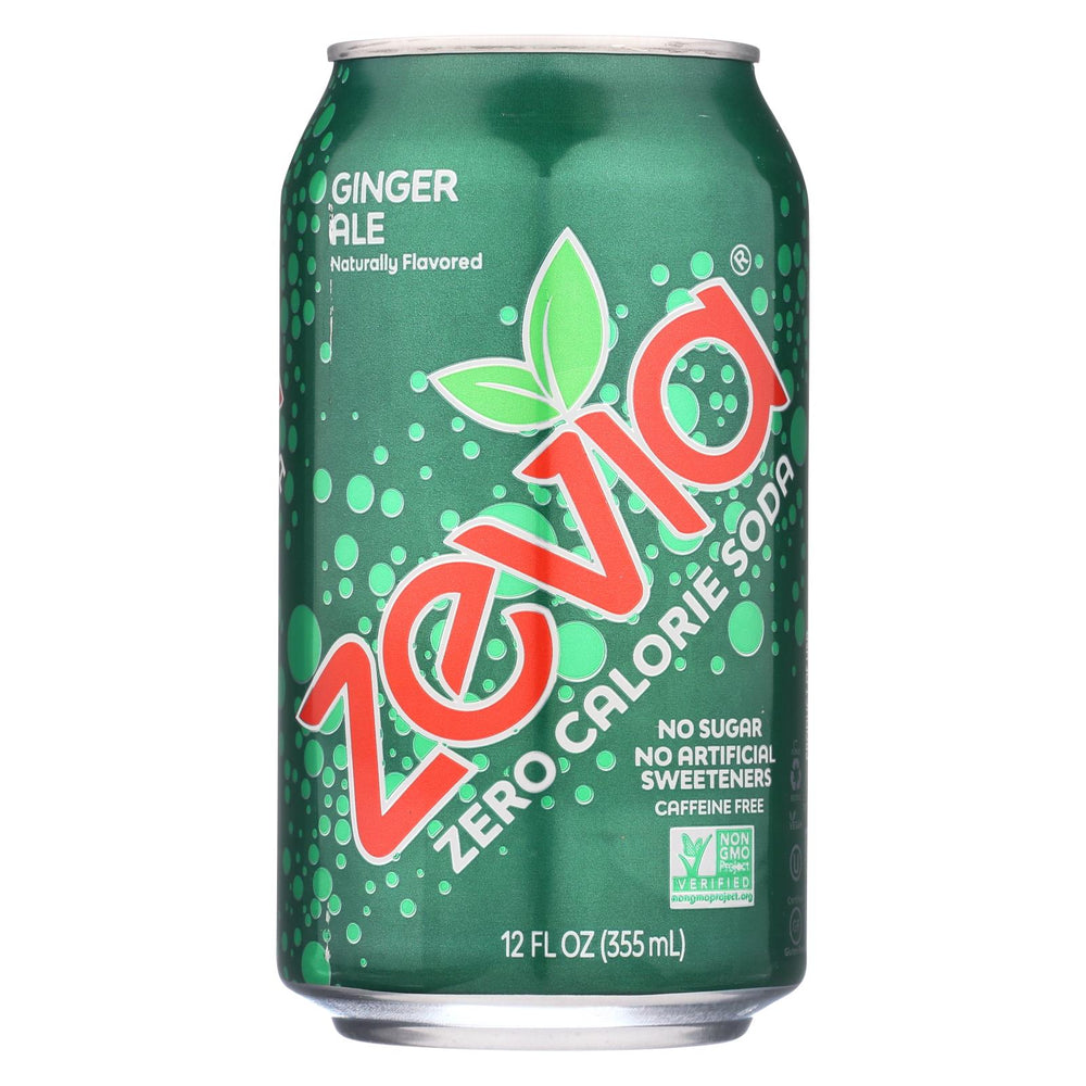 Zevia Soda - Zero Calorie - Ginger Ale - Can - 6-12 Oz - Case Of 4