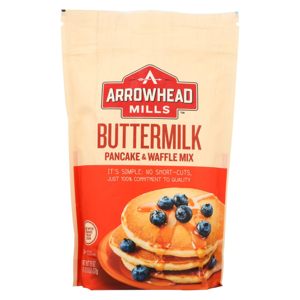 Arrowhead Mills Organic Buttermilk Pancake And Waffle - Mix - Case Of 6 - 26 Oz.