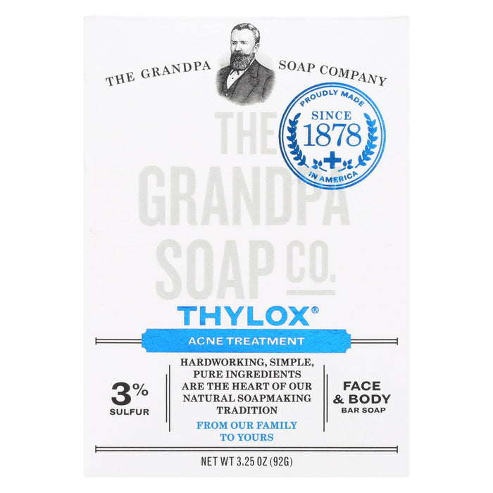 Grandpa's Thylox Acne Treatment Bar Soap With Sulfur - 3.25 Oz
