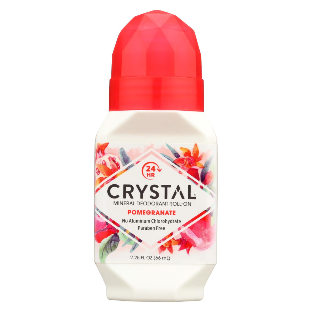 Crystal Essence Mineral Deodorant Roll-on Pomegranate - 2.25 Fl Oz