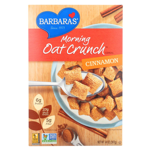 Barbara's Bakery Morning Oat Crunch Cereal - Cinnamon - Case Of 6 - 14 Oz.