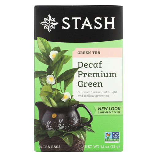 Stash Tea Decaf Tea - Premium Green - Case Of 6 - 18 Bags