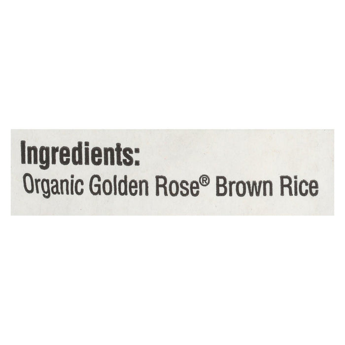 Lundberg Family Farms Organic Golden Rose Medium Grain Brown Rice - Case Of 25 - 1 Lb.
