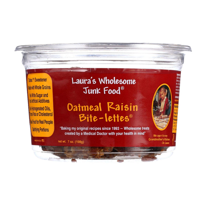 Lauras Wholesome Junk Food Cookies - Oatmeal Raisin - 7 Oz - Case Of 6