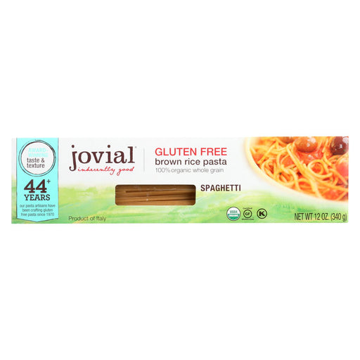 Jovial Pasta - Organic - Brown Rice - Spaghetti - 12 Oz - Case Of 12