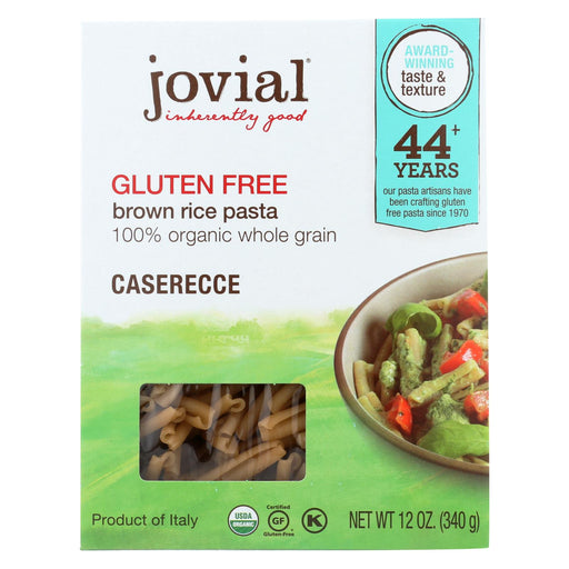 Jovial Gluten Free Brown Rice Pasta - Caserecce - Case Of 12 - 12 Oz.