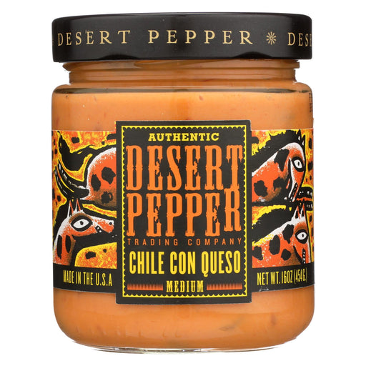 Desert Pepper Trading Medium Chile Con Queso Dip - Case Of 6 - 16 Oz.