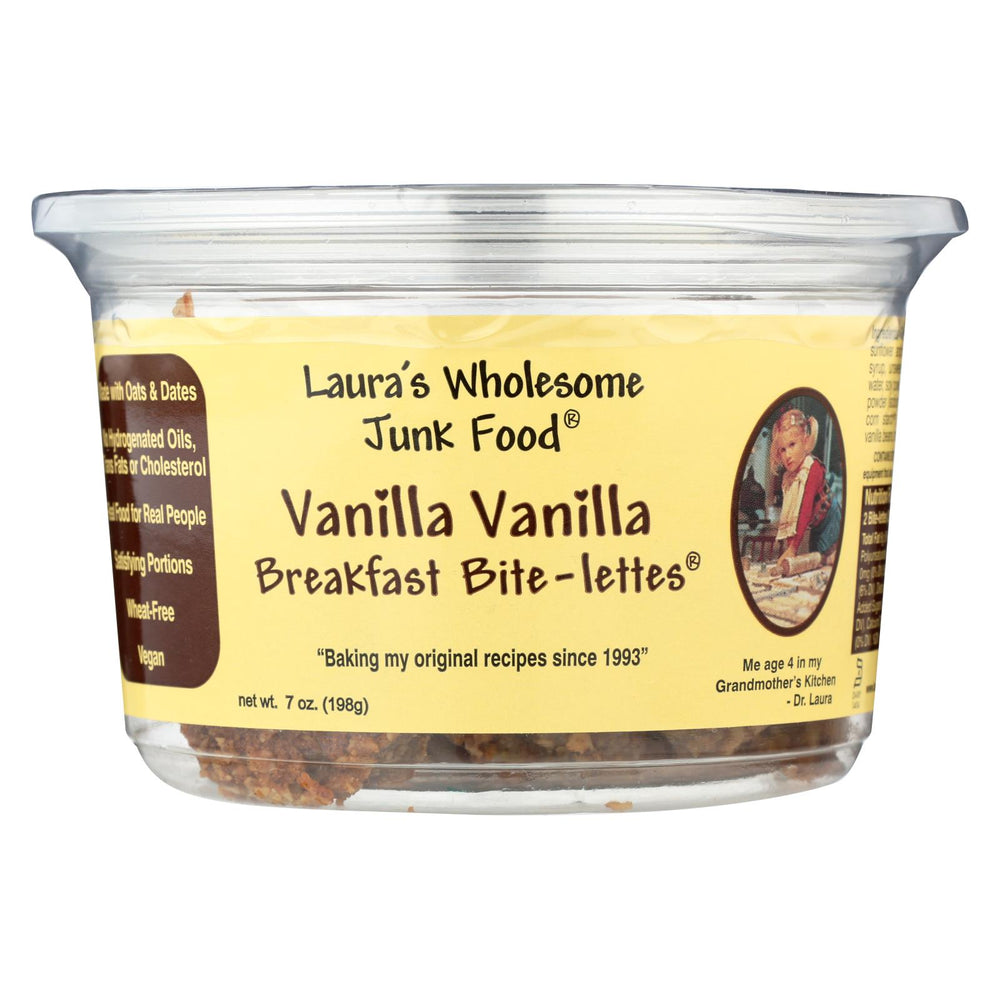 Laura's Wholesome Junk Food Cookie - Lemon Vanilla - Case Of 6 - 7 Oz