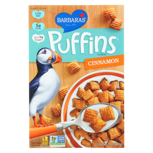Barbara's Bakery Puffins Cereal - Cinnamon - Case Of 12 - 10 Oz.