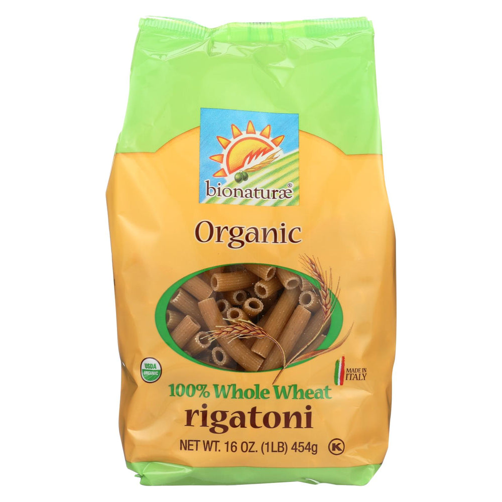 Bionaturae Rigatoni - Whole Wheat - Case Of 12 - 16 Oz.