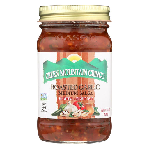 Green Mountain Gringo Medium Salsa - Garlic - Case Of 12 - 16 Oz.