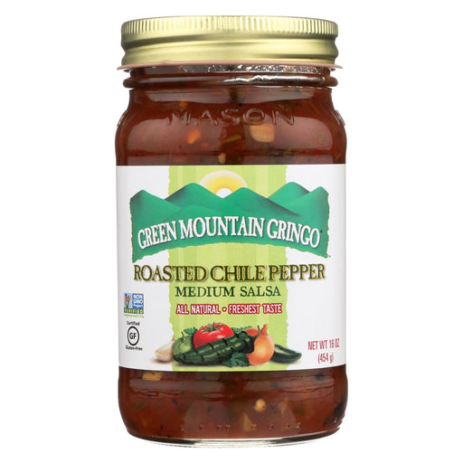 Green Mountain Gringo Roasted Salsa - Chile Pepper - Case Of 12 - 16 Oz.