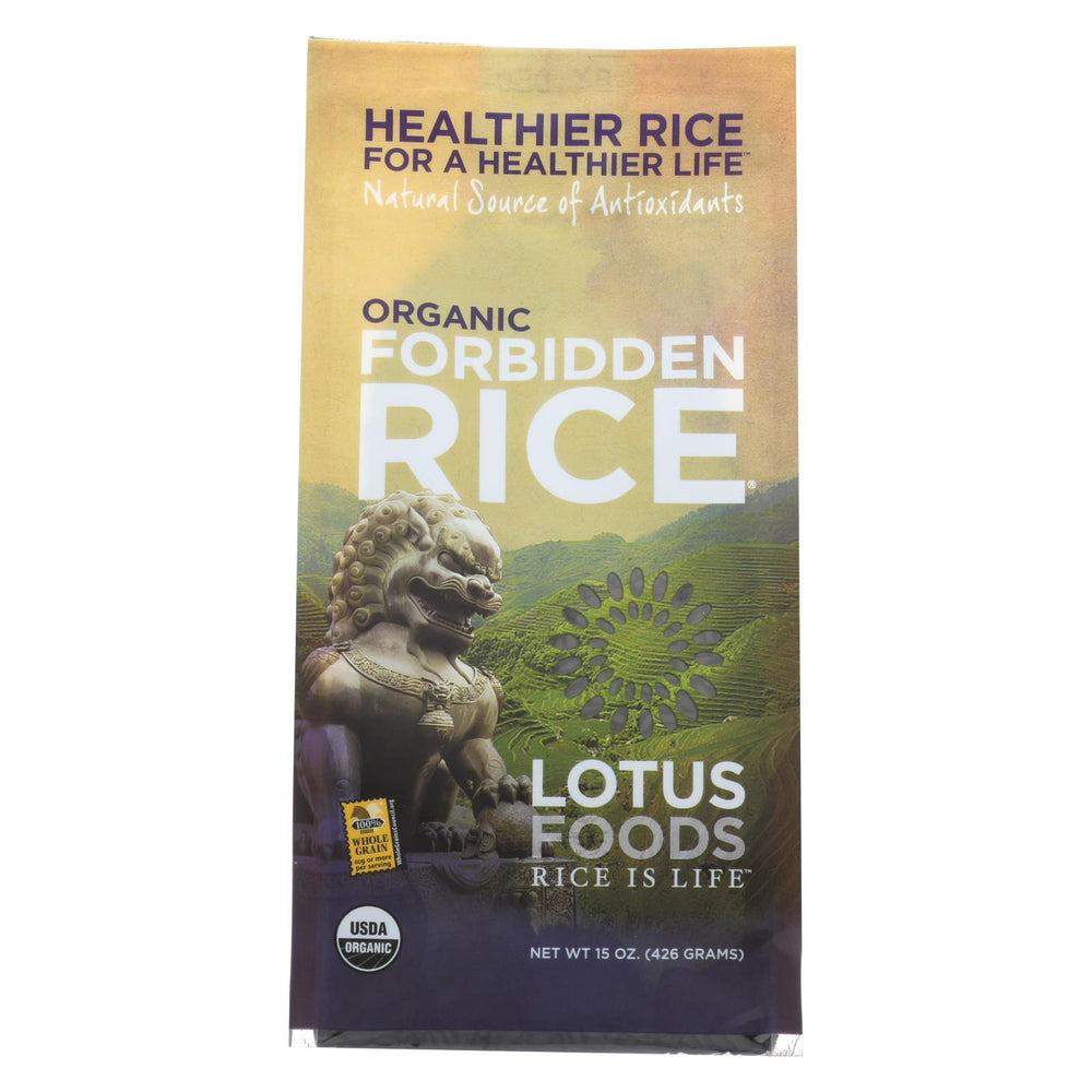 Lotus Foods Heirloom Forbidden Rice - Case Of 6 - 15 Oz.