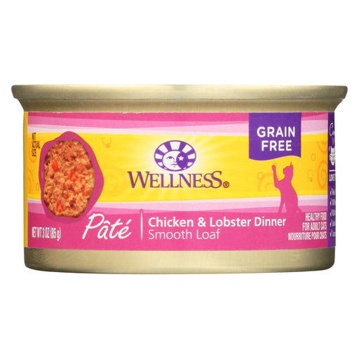 Wellness Pet Products Cat Food - Chicken And Lobster - Case Of 24 - 3 Oz.
