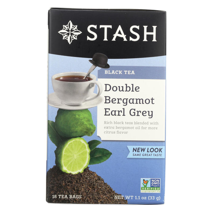 Stash Tea Earl Grey Black - Double Bergamot - Case Of 6 - 18 Bags