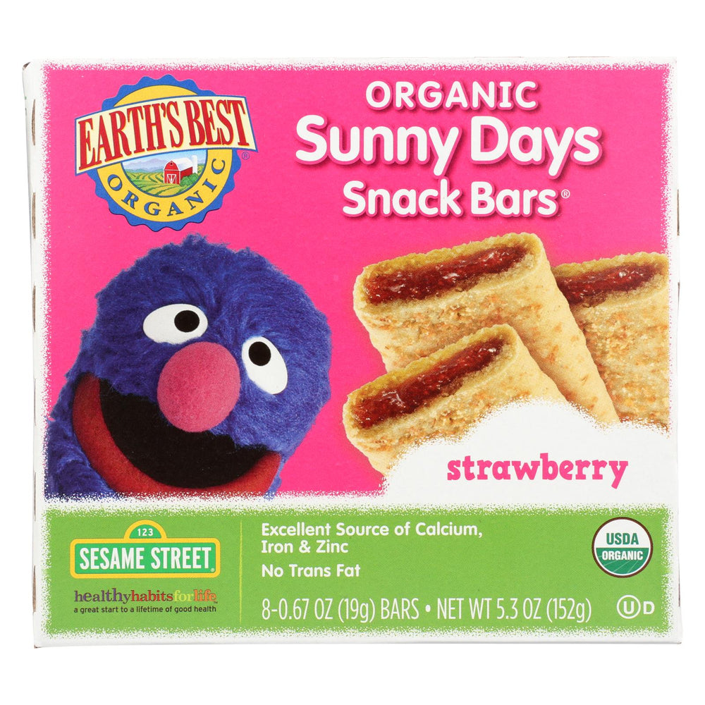 Earth's Best Sunny Days Strawberry Snack Bars - Case Of 6 - 5.3 Oz
