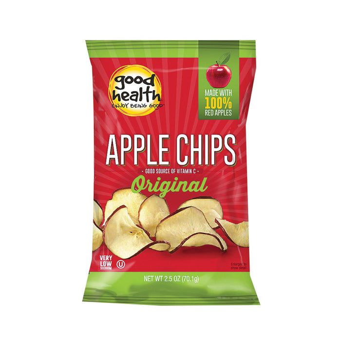 Good Health Apple Chips - Crispy Original - Case Of 12 - 2.5 Oz.