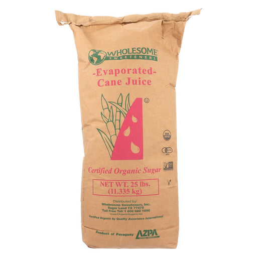 Wholesome Sweeteners Cane Sugar - Organic And Natural - Case Of 25 - 1 Lb.