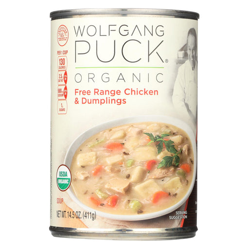 Wolfgang Puck Organic Chicken And Dumplings Soup - Case Of 12 - 14.5 Oz.