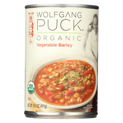 Wolfgang Puck Organic Vegetable Barley Soup - Case Of 12 - 14.5 Oz.