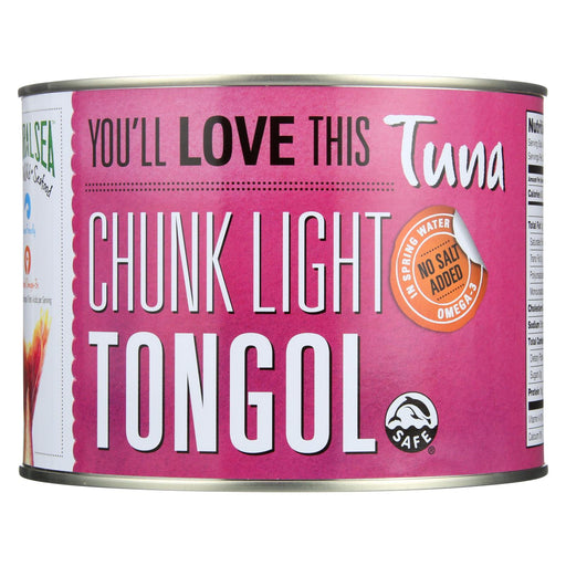 Natural Sea Tuna - Tongol - Chunk Light - No Salt Added - 66.5 Oz - Case Of 6